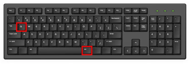 Das Bild zeigt die Tastenkombination für ein At Zeichen auf der Windows Tastatur